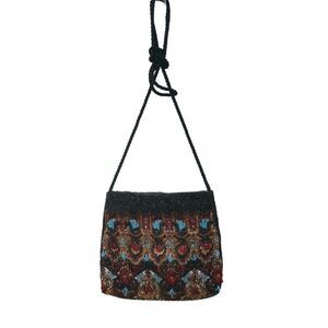 Rare Vintage Gucci Collector Multicolored Beaded Floral Bag | Circa 1980s